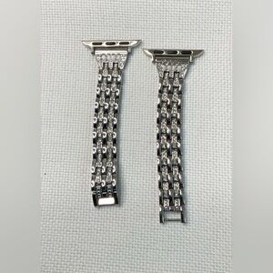 Silver Rhinestone Link Apple Watch Band – Fits 38/40/41mm